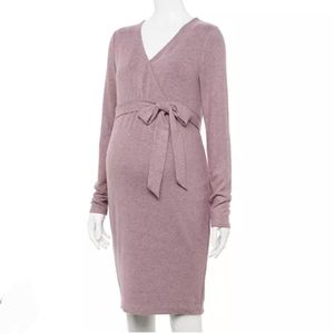 Sonoma Maternity Nursing Faux Wrap Dress Size M